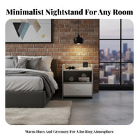 Minimalist Design 2-Drawer Bedside Table Modern design 2-Drawer Nightstand space-saving Size Bedroom Furniture adaptable Use for Apartment Dwellers, College Students, homeowners, Dorm Room, Entryway, Closet