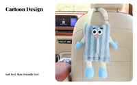 Space-Saving Hanging Monster Tissue Box Multi-Purpose Hanging Car Tissue Holder Crush-Proof for Children, Parents, Living Room, Bedroom