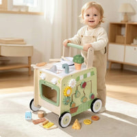 Infant Push Along Toy with Pretend Kitchen Interactive Activity Toy with Pretend Kitchen Sensory for Infants