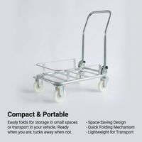 Heavy Duty Folding Hand Truck with Wheels, Sack Barrow for Moving House, Garden Cart, Trolley Cart, Warehouse Delivery