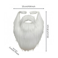 Santa Beard Set Elastic Straps White Santa Costume Beard Soft-Textured