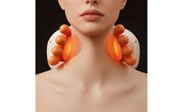Neck and Shoulder Massager Warm Compress Wireless Neck Massager Wellness Equipment Curved Design 2 Modes