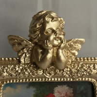 Gilded Ornate Picture Frame Tabletop Vintage Picture Frame Decorative Elegant for Home Decorators, Living Room, Bedroom, Entryway