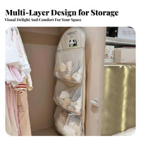 Underwear Sock Organizer Space Saving Underwear Sock Storage Bag Breathable Mesh Hanging Storage Bag for Students, Women, Dorm Room, Bedroom, Washroom