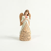 Memorial Resin Angel Figurine Sympathy Angel Figurine with Wings Guardian Ornament Peaceful for Grieving Families