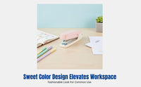 360 Rotating Stapler, Mini Student Desktop Stapler, Effort-Saving, Stylish Office Supply, Assorted Colors
