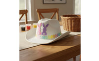 Easter Egg Decorated Hat Adorable Design Easter Cowboy Hat Lightweight for Girls