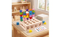Wooden Shape Sorter with Pegs Educational Shape Matching Toy Box Fine Motor Matching Box for Young Children