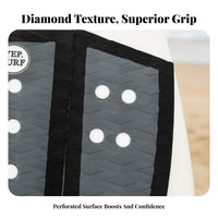 3 Pieces Surfboard Tail Pad Grooved Texture Surfboard Non-Slip Mat Foam Rubber Foam Deck Grip Strong Rear Ing Foam Rubber Foam