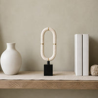 Abstract Loop Sculpture Minimalist Design Tabletop Sculpture Sculptural Continuous Loop Statue for Homestay