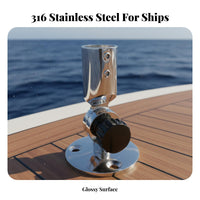Adjustable Boat Antenna Base 316 Stainless Steel Rotating Bracket Adjustable Antenna Base Rust-Resistant