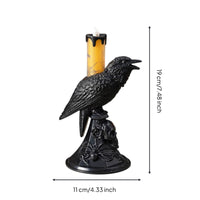 Crow Tabletop Lantern Flameless Night Light Dripping Decor for Tabletop Display