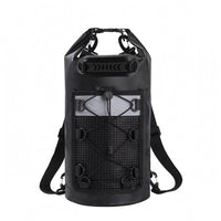 Waterproof Dry Bag Backpack Mesh Pocket Cylindrical Bucket Backpack Lightweight Roll-Upper Seal Bag for Surfing