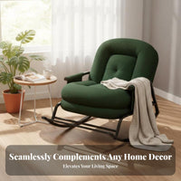 Comfortable Seating Single-Person Recliner Reclining Capability Rocking Chair Ergonomic Design Indoor Furniture Modern aesthetic for Adults, Seniors, New Parents, Living Room, Balcony, Bedroom, study corner