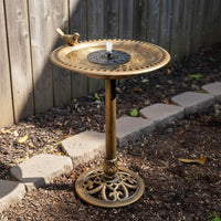 Lightweight Pedestal Bird Bath Easy Assembly Outdoor Bird Basin Weather Resistant for Gardeners, Backyard, Patio, Lawn