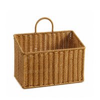Wall-Mounted Storage Basket Decorative Wall-Mounted Hanging Basket Organizer Natural Long-Lasting for Kitchen, Bathroom