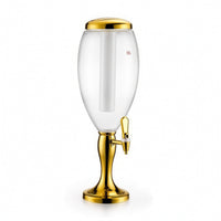 Illuminated Beer Dispenser with Ice Column Clear Beer Dispenser with LED Light for Parties