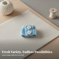 BJD Doll Clothes Button Knitted Doll Sweater Handmade Miniature Knitted Sweater for Kids