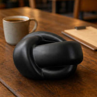 Ceramic Tissue Box Holder Decorative Knot Tissue Box Cover Modern Dispenser for Office