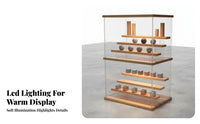 Clear Acrylic Display Box Space Saving Particles Proof Figurine Showcase Lighted Acrylic Display Box Easy Assembly for Desk