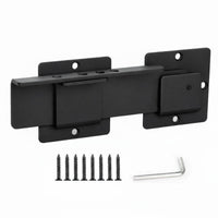 Thickened Steel Heavy Duty Slide Bolt Padlock Compatible Padlockable Security Latch Adjustable Tension Surface Mount Gate Bolt for Outdoor