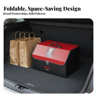 Foldable Car Storage Box Space Saving Foldable Trunk Box Large Capacity Foldable Trunk Container for Families, Drivers, Road Trips, Camping, Garage