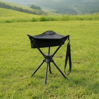 Foldable Outdoor Folding Stool Collapsible Camping Stool Compact Portable Seat Lightweight for Campers, Anglers, Hikers, Fishing