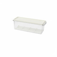 Refrigerator Storage Box Freezer Safe Clear Fridge Bin with Lid Space-Saving