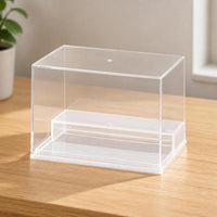 Dustproof Display Box with Steps Stackable Acrylic Display Box High Clarity Showcase Multi-Functional for Shelf, Desk