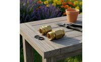 2 Pieces Threaded Hose Repair Connector Leak-Proof Garden Hose Repair Kit with Washers Easy-to-Install Hardware Compact for Gardeners, Homeowners, Lawn Care, Yard Work
