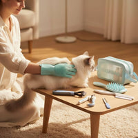 Pet Grooming Kit with Storage Bag Self-Cleaning Dog Grooming Set Organized Organizer for Travel