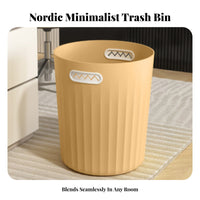 Tooth Design Waste Bin Easy Bag Change Collar Less Trash Can Minimalist Plastic Garbage Can Versatile Use for Office Workers