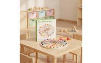 Rope Untangling Puzzle Brain-Teasing Rope Puzzle with Cords Untangling Game Colorful Toy Natural Wood for Children, Playroom