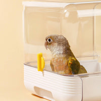 Large Space Splash-Proof Parrot Bath Easy to Clean Parrot Shower Tub High Clarity Hanging Bird Bath Container