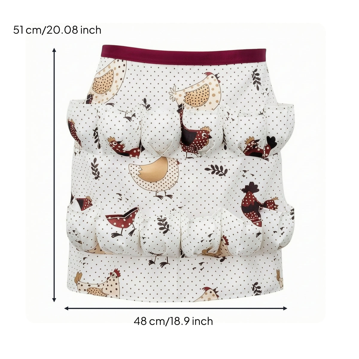 Egg Gathering Apron Cute Egg Collecting Apron Adjustable Long-Lasting for Homesteaders, Chicken Coop, Backyard Farm