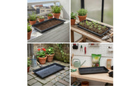 5 Pieces Propagation Tray without Holes Rigid Nursery Flats Crack-Resistant Plant Trays for Growers, Gardeners, Balcony Gardening