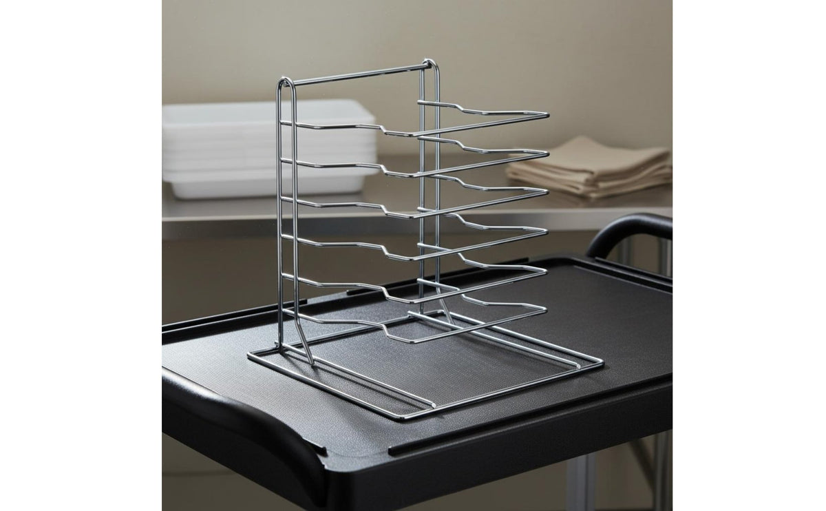 Multi-Tier Pizza Rack Space Saving Pizza Pan Stacking Rack Metal Kitchen Storage for Pizzerias, Restaurants