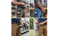 Tool Belt Holder Slimline Drill Holder with Belt Clip Simple Hook Carrier Handsunrestricted Heavy-Duty for Tradespeople