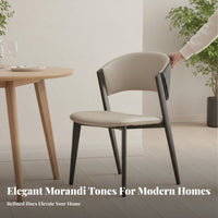 Minimalist Design Upholstered Backrest Chair Modern Design & Appearance Upholstered Side Chair with Metal Legs Soft Padded Seat Indoor Furniture Sturdy Frame for Cafe Owners, Homeowners, Interior Decorators, Dining Room, Kitchen, Bedroom, perusing Corner