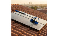 Photovoltaic Module Cleaning Brush Kit Dense Bristles Water Fed Pole Kit Hose Connection Photovoltaic Module Cleaning Brush