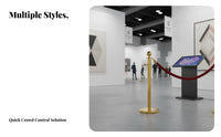 Retractable Belt Stanchion Weighted Base Retractable Belt Barrier Heavy Duty Crowd Control Barrier Post for Facility Managers, Security Personnel