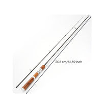 Medium-Fast Action Lure Fishing Rod with Wooden Handle Sensitive Carbon Fiber Fishing Rod Balanced Ergonomic for Fishermen