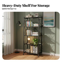 Foldable Storage Rack Installation Foldable Storage Shelf Carbon Steel Foldable Metal Trolley for Homeowners, Renters, Kitchen, Pantry, Garage