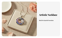 Mom Daughter Necklace Silver and Blush Gold Elephant Charm for Mother’s Day