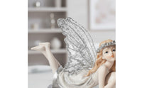 Gift Idea Dancing Girl Figurine Decorative Resin Angel Statue Cute Design Angel Fairy Figurine Delicate Craftsmanship for Girls, Women, Living Room, Car Interior, Wedding