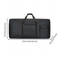 Waterproof Padded Keyboard Case Adjustable Shoulder Straps Digital Piano Carrying Bag Multiple Pockets for Students, Storage