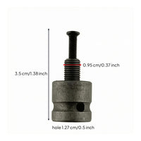 Machined Threaded Drill Chuck Adapter Compact Drill Chuck Adapter Dark Finish Connecting Shaft Cylindrical