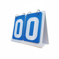 Flip Scoreboard High Visibility Numbers Tabletop Score Keeper Smooth Turning Manual Score Counter for Referees, PE Teachers, Tournaments, Gym Class