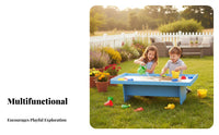 Multi-Functional Design Multifunctional Kids Activity Table Easy to Clean Childrens Building Block Table Raised Border Toddler Furniture Set with Storage Rounded Corners for Preschoolers, Toddlers, Educators, Daycare Center, Kindergarten, Classroom
