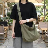 Travel Bag and Large Capacity Tote Bag for School, Japanese Style Shoulder Bag and Work Bag for Men or Women, Open Top Satchel Bag, 45*10*35cm